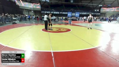 126 lbs Champ. Rd Of 16 - Mercer Hamilton, Mat Demon Wrestling Club vs Hunter Mihaljcic, Peninsula Wrestling Club