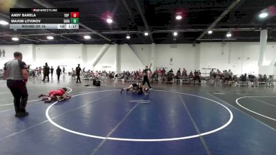 98 lbs Round Of 16 - Andy Barela, Top Rank Hammers vs Maxim Litvinov, Savage House WC