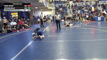 90 lbs Semifinal - Knox Stamp, Wheeling W.C. vs Aviyahn Mills, Roundtree W.A.