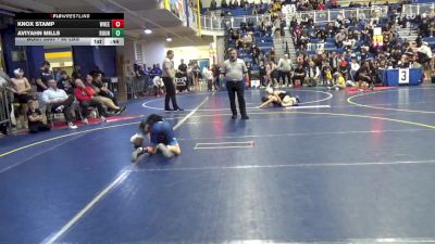 90 lbs Semifinal - Knox Stamp, Wheeling W.C. vs Aviyahn Mills, Roundtree W.A.