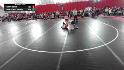 14U Boys - 132 lbs Quarters - Jaxcyn McCartney, Belmont-Platteville Youth Wrestling Club vs Jordy Bowe, CrassTrained: Weigh In Club