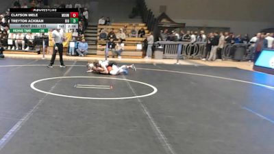 125 lbs 5th Place Match - Treyton Ackman, Upper Iowa vs Clayson Mele, Minnesota State Moorhead