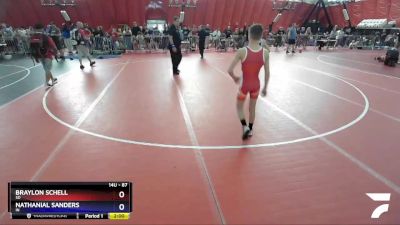 87 lbs Quarterfinal - Braylon Schell, SD vs Nathanial Sanders, IN