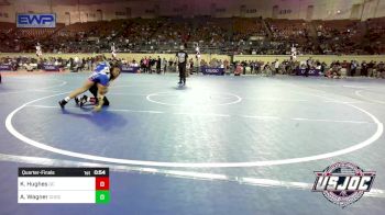 85 lbs Quarterfinal - Kaden N. Hughes, Del City Little League vs Adyson Wagner, Choctaw Ironman Youth Wrestling