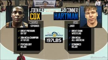 197lbs Finals Jden Cox (Missouri) vs. Conner Hartmann (Duke)