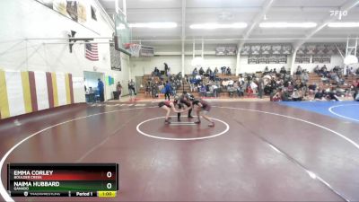 120 lbs Cons. Round 4 - Naima Hubbard, Ganado vs Emma Corley, Boulder Creek