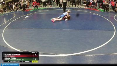 58 lbs Champ. Round 2 - Riddic Bunn, Victory Wrestling-Central WA vs Hutchen Baxter, Sons Of Atlas WC