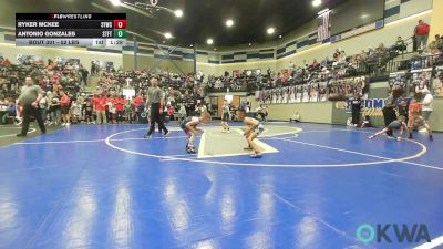 52 lbs Quarterfinal - Ryker Mckee, Saints Youth Wrestling Club vs Antonio Gonzales, Standfast