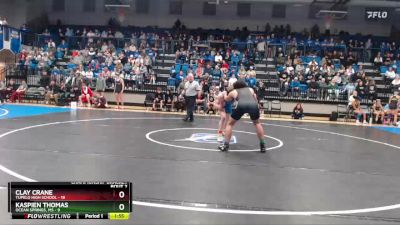 165 lbs Quarterfinals (8 Team) - Kaspien Thomas, Ocean Springs, MS vs Clay Crane, Tupelo High School