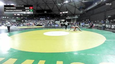 Boys 1A 144 lbs Champ. Round 2 - Brayden Storedahl, Kalama vs Kole Kjesbu, Montesano