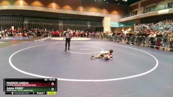 49-53 lbs Round 1 - Maddox Lingua, Spanish Springs Wrestling Club vs Dana Perry, Greenwave Youth Wrestling