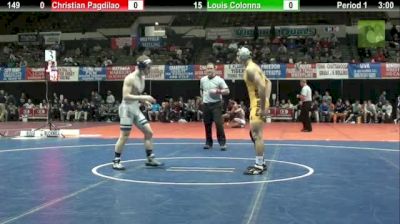 149lbs Match Christian Pagdilao (ASU) vs. Louis Colonna (WVU)