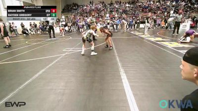 58 lbs Round Of 16 - Brian Smith, Sperry Wrestling Club vs Hayden Gregory, Tulsa Blue T Panthers
