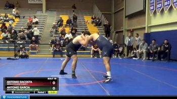 285 lbs Quarterfinal - Antonio Garcia, Southern Oregon University (Ore.) vs Antonio Dacosta, Menlo College (Calif.)