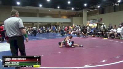 100 lbs Semifinal - Aiden Hensley, Gulf Coast Wrestling vs Henry Golembiewski, Fenton