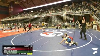 56 lbs Champ. Round 2 - Cole Rhoades, CWC Thunder vs Bridger Everitt, Rawlins Wrestling Club