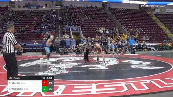 126 lbs Quarterfinal - Cael Markle, Saucon Valley Hs vs Trent Valovchik, Burrell Hs