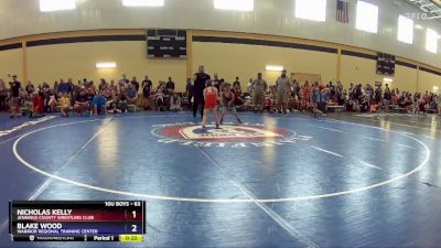 63 lbs 3rd Place Match - Nicholas Kelly, Jennings County Wrestling Club vs Blake Wood, Warrior Regional Training Center