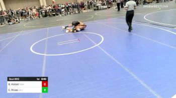 113 lbs Consi Of 64 #2 - Brayden Kaiser, Grindhouse WC vs Caleb Rivas, Cali Warriors W/C