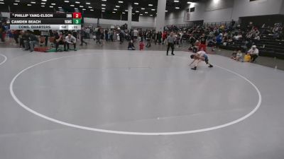 67 lbs Cons. Quarters - Phillip Yang-Elson, Summit Wrestling Academy vs Camden Beach, Young Guns Wrestling Club