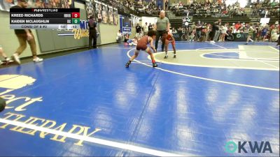 55 lbs Consi Of 8 #2 - Kreed Richards, Rough Riders vs Kaiden McLaughlin, Del City Little League
