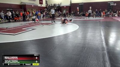 PW-9 lbs Semifinal - Beau Carson, Lynx Wrestling Club vs Tatum Thoma, Denver Wrestling Club