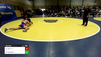 193 lbs 7th Place - Kage Mir, Bishop Gorman (NV) vs Mason Savidan, St. John Bosco