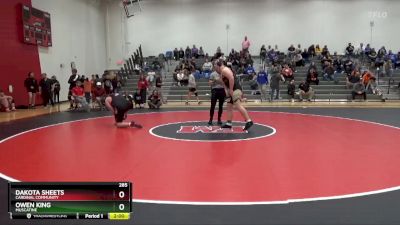 285 lbs Round 3 - Owen King, Muscatine vs Dakota Sheets, Cardinal Community