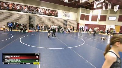 54-62 lbs Round 2 - Pepper Probst, Wasatch vs Tracee Benson, Cougars Wrestling Club