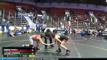 110 lbs Round 1 (4 Team) - Xander Courneya, Brighton Black vs Parker Makela, Linden