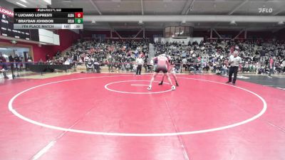 192 lbs 7th Place Match - Luciano LoPresti, Albany vs Braydan Johnson, Del Norte
