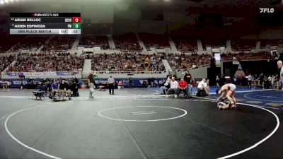 113-D4 3rd Place Match - Aidan Belloc, Santa Cruz Valley Union High School vs Aiden Espinoza, Pima High School