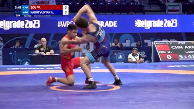 57 kg Repechage #2 - Wanhao Zou, China vs Arsen Harutyunyan, Armenia