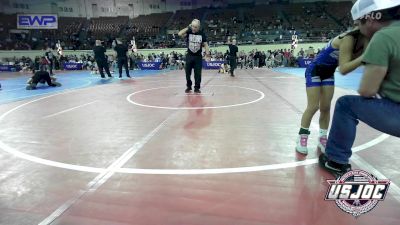 50 lbs Consi Of 8 #2 - Grace Cogar, Spartan Mat Club vs Addilynn Quintero, Choctaw Ironman Youth Wrestling