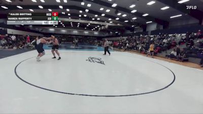 285 lbs Champ. Round 2 - Kaleb Britting, Messiah vs Hamza Rafferty, Adrian