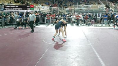 125 lbs Cons. Round 1 - Daliana Cartagena, Wellington Community Hs vs CAMERON LORD, Sunlake