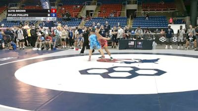 120 lbs Cons. Sub-semis - Alyis Brown, Florida vs Dylan Phillips, Michigan