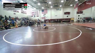 106 lbs Consi Of 4 - Landon DaCruz, Canton vs Jake Maccione, Nonnewaug