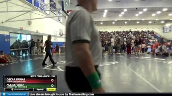 195 lbs Quarterfinal - Oscar Farias, Santa Ana Wrestling vs Ace Esparza, Academy Of Wrestling