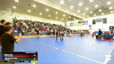 165 lbs Champ. Round 1 - Nicholas Lun, Jordan Hs vs Sean Lee, Sunnyhills HS