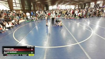 66+ Cons. Round 2 - Blaze Barnum, Delta vs Bridge Cox, Cougars Wrestling Club