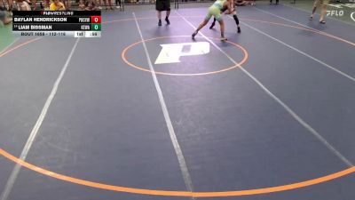 112-116 lbs Quarterfinal - Liam Bissman, Hononegah Wrestling Club vs Baylan Hendrickson, Pardeeville Boys Club Youth Wr
