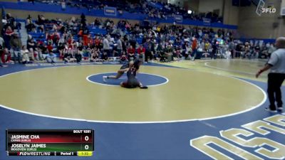 105lbs Champ. Round 3 - Joselyn Jaimes, Ridgeview (Girls) vs Jasmine Cha, Camas (Girls)