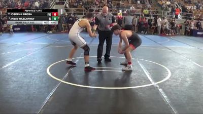 140 lbs Champ. Round 2 - Jamie McElravey, Grove City High School vs Joseph LaRosa, Fire Wrestling Club