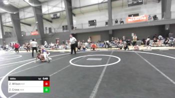 58 lbs Rr Rnd 3 - Zachary Wilson, Mat Demon WC vs Zayden Cross, Independent