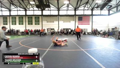 77-81 lbs Cons. Semi - Tanner Brucker, Falcon Youth Wrestling vs Cayson Rogers, Lincoln Way Wrestling Club