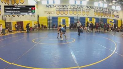 100 lbs Cons. Round 2 - Isabela Lobeto, M80 Wrestling Club vs Lanicia Santana, Wellington Wrestling Club