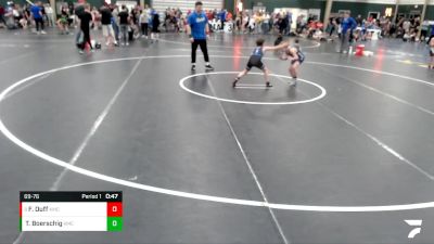 69-76 lbs Semifinal - Francis Duff, Kearney Matcats vs Tayshyn Boerschig, Midwest Destroyers