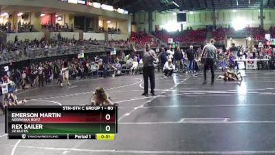 80 lbs Cons. Round 4 - Rex Sailer, Jr Bucks vs Emerson Martin, Nebraska Boyz