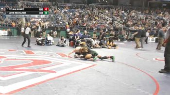 7A 120 lbs Quarterfinal - Luke Richards, Cardinal Gibbons vs Dylan Nunez, Richmond Senior High School